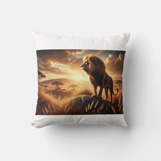 majestätischer Löwe  Kissen (Vorderseite)
