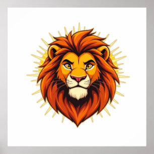 Majestätischer Löwe – König der Macht und Autoritä Poster
