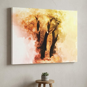 Majestätischer männlicher afrikanischer Elefant be Leinwanddruck