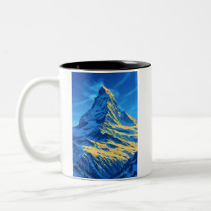 Majestätischer Matterhorn Zweifarbige Tasse
