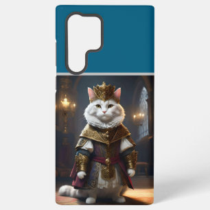 "Majestätischer Monarch: Die königliche weiße Katz Samsung Galaxy Hülle