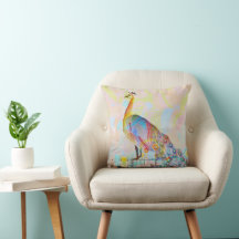 Majestätischer Pfau auf einem Zaun - abstrakt