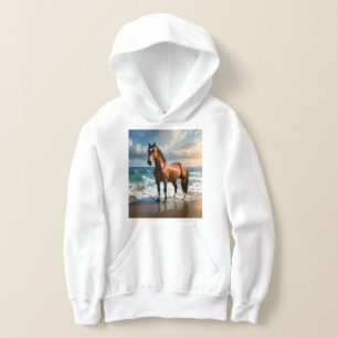 **"Majestätischer Schritt: Stolzes braunes Pferd a Hoodie