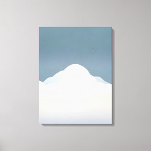 Majestätischer Sonnenaufgang über schneebedecktem Leinwanddruck