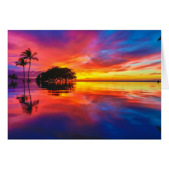 Majestätischer Strand des Sonnenuntergang-| (Vorderseite (Horizontal))