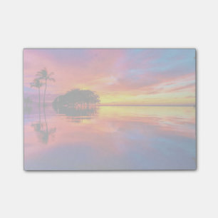 Majestätischer Strand des Sonnenuntergang-  Post-it Klebezettel