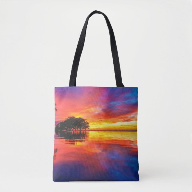 Majestätischer Strand des Sonnenuntergang-| Tasche (Vorderseite)