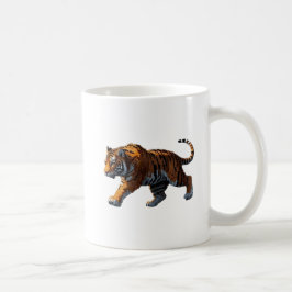 Majestätischer Tiger in Pixel Art. Kaffeetasse