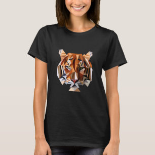 Majestätischer Tigerkopf-Vektor mit cooler Kunst T-Shirt