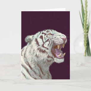 Majestätischer Weißer Tiger – Grußkarte Karte