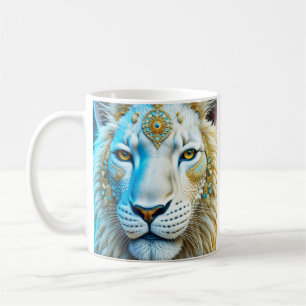 Majestätischer weißer und goldener Löwe personalis Kaffeetasse