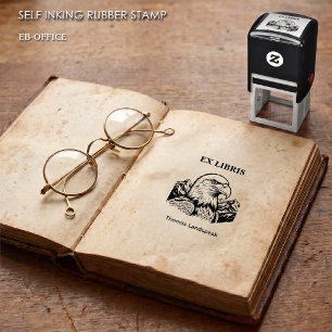 Majestätischer Weißkopfseeadler-Berg-Ex-Libris-Boo Permastempel