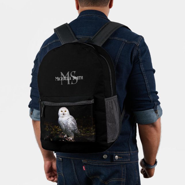 Majestätischer Winterschneeauuler Monogramm-indivi Bedruckter Rucksack (Insitu (Modell))