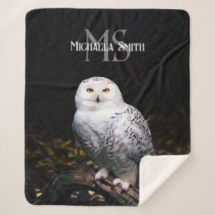 Majestätischer Winterschneeauuler Monogramm-indivi Sherpadecke