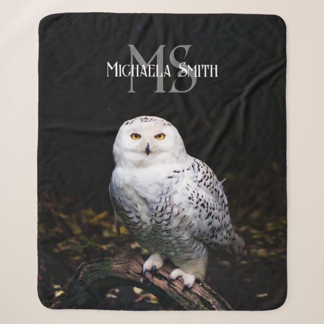 Majestätischer Winterschneeauuler Monogramm-indivi Sherpadecke (Vorderseite)