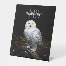 Majestätischer Winterschneeauuler Monogramm-indivi Sockelschild