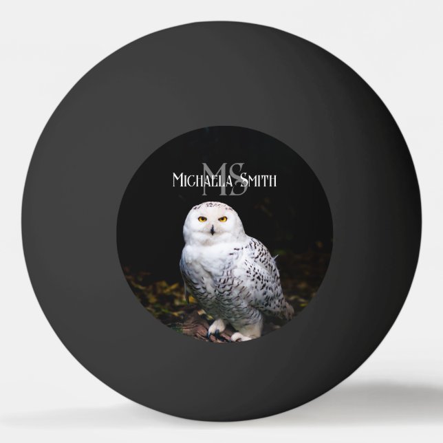 Majestätischer Winterschneeauuler Monogramm-indivi Tischtennisball (Vorderseite)