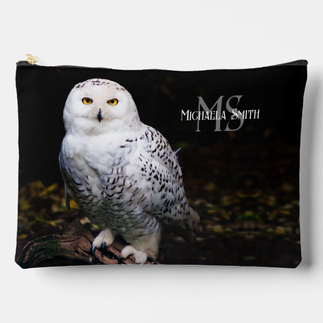 Majestätischer Winterschneeauuler Monogramm-indivi Zubehörtasche (Vorderseite)