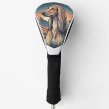 Majestätisches Afghan Hound Bergsonnenuntergang Gr