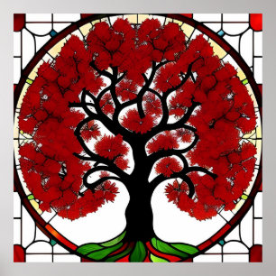 Majestätisches Baum-des-Lebens-Design Poster
