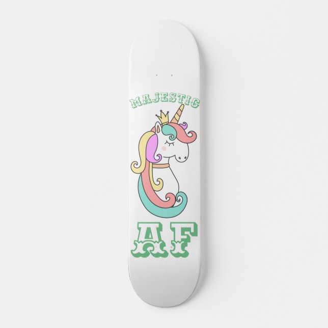 Majestätisches Einhorn-Skateboard, majestätischer Skateboard (Vorne)