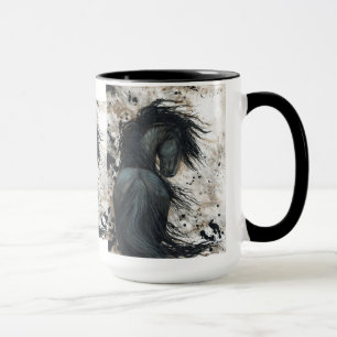 Majestätisches friesisches Pferd durch Bihrle Tasse