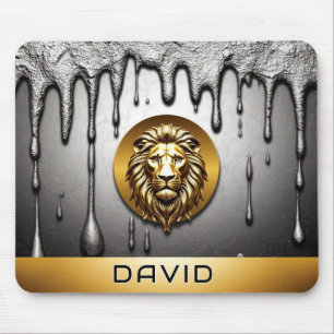 Majestätisches Goldenes Löwen-Wildtiersymbol 🦁 Mousepad