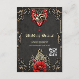 Majestätisches Herz, gotische Romantik Begleitkarte