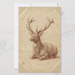 Majestätisches Hirsch-Wildtier-Ölgemälde - Elegant