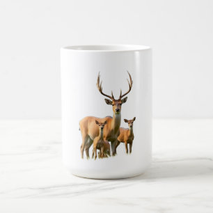 Majestätisches Hirschfamilien-Wald-Natur-T-Shirt f Kaffeetasse