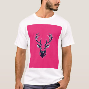 Majestätisches Hirschkopf-Logo-Design. T-Shirt