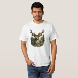 Majestätisches Hirschwald-Abenteuer Natur T-Shirt