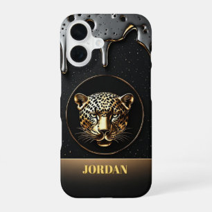 Majestätisches Leopard-Gold-Design 🐆 iPhone 16 Hülle