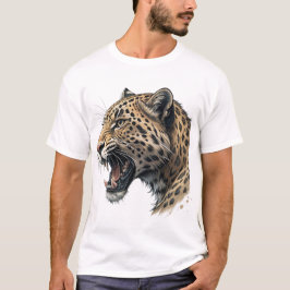 Majestätisches Leopardenporträt Herren Grafik T-Sh T-Shirt