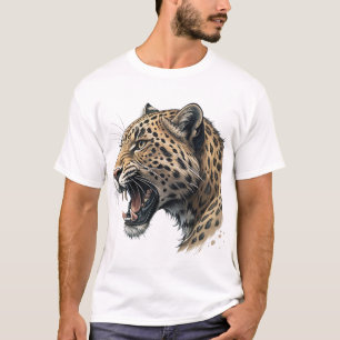 Majestätisches Leopardenporträt Herren Grafik T-Sh T-Shirt