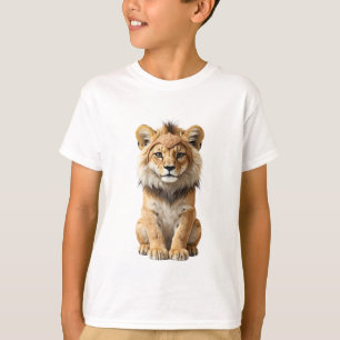 Majestätisches Löwenjunges sitzt Kinder T-Shirt