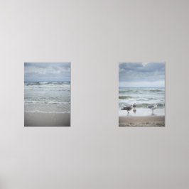 Majestätisches Meer mit Wellen unter dem stürmisch Bilderwand Sets