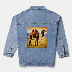 Majestätisches mongolisches Bactrian-Kamel in 8K U Jeansjacke