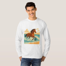 Majestätisches Pferd, das aus der Meereskraft und 
