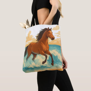 Majestätisches Pferd, das aus der See aufsteigt Ma Tasche