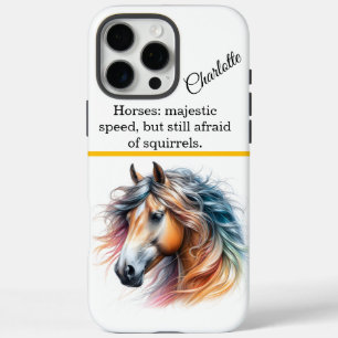 Majestätisches Pferd mit farbenprächtiger Mane. Ge iPhone 16 Pro Max Hülle