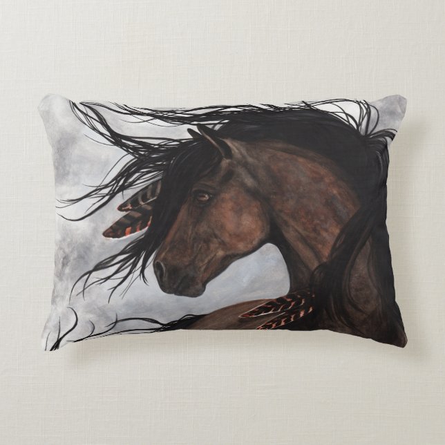Majestätisches Pferd Pillows Wohngestaltung durch Dekokissen (Vorderseite)