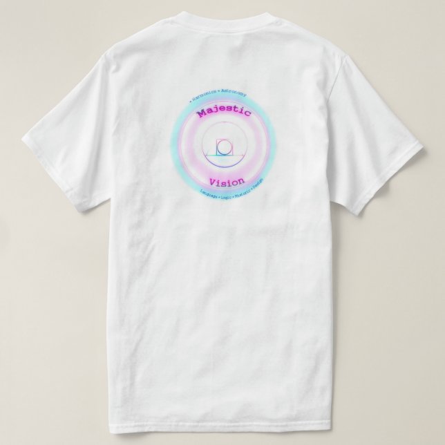 Majestätisches Visions-Triangulations-Reihen-Shirt T-Shirt (Design Rückseite)