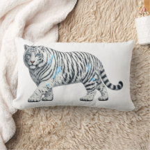 Majestätisches weißes Tiger-Kunst-Lendentwurf-Kiss