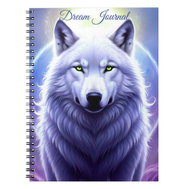 Majestätisches Wolf-Traumtagebuch Notizblock (Vorderseite)
