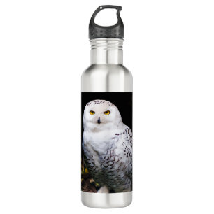 Majestätliche Winter-Schnee-Eule Edelstahlflasche