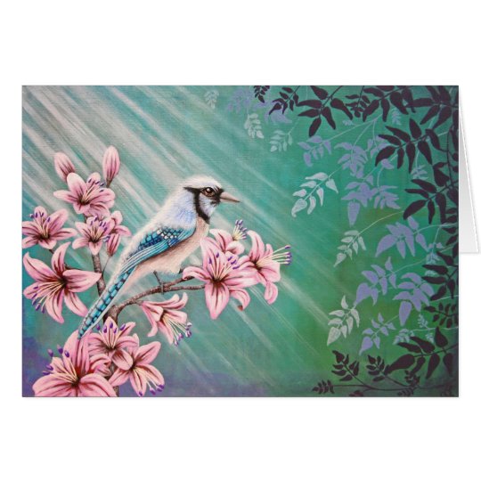 Majestäts-blaue Jay-Vogel-Postkarte Karte