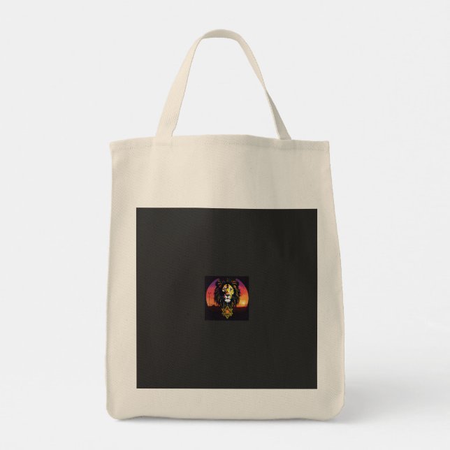 "Majesté géométrique : Sac fourre-tout de lion"Sac (Dos)