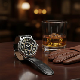 Majestic 3D Sculpted Silver Wolf Wildlife  Armbanduhr