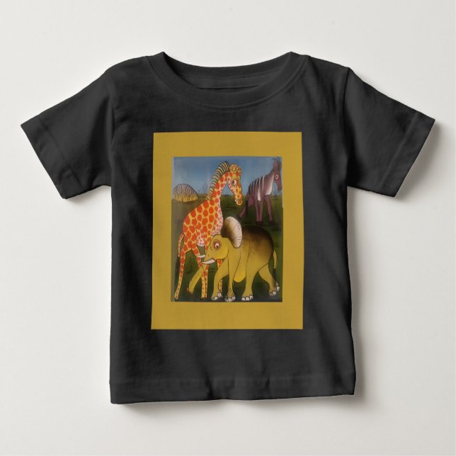Majestic African Wildlife: Ein schönes Gemälde. Baby T-shirt (Vorderseite)